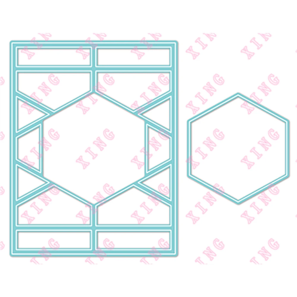 

2022 Hexagons A2 Coverplate Metal Cutting Dies Scrapbook Deco Embossing Craft Molds Diy Greeting Card Handmade Reusable Template