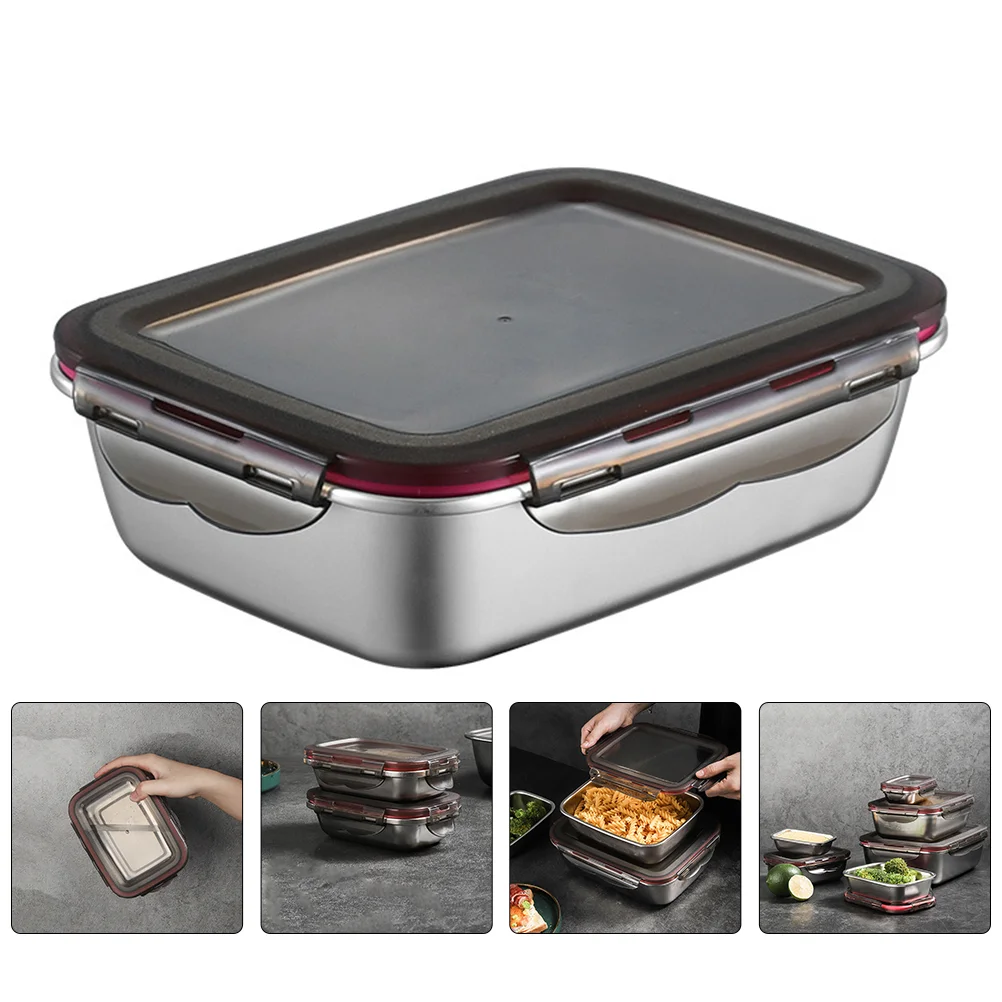 

Food Insulated Container Japanese Metal Steel Bento Tiffin Thermal Keep Warm Large Hot Trays Portion Control Salad Toddle