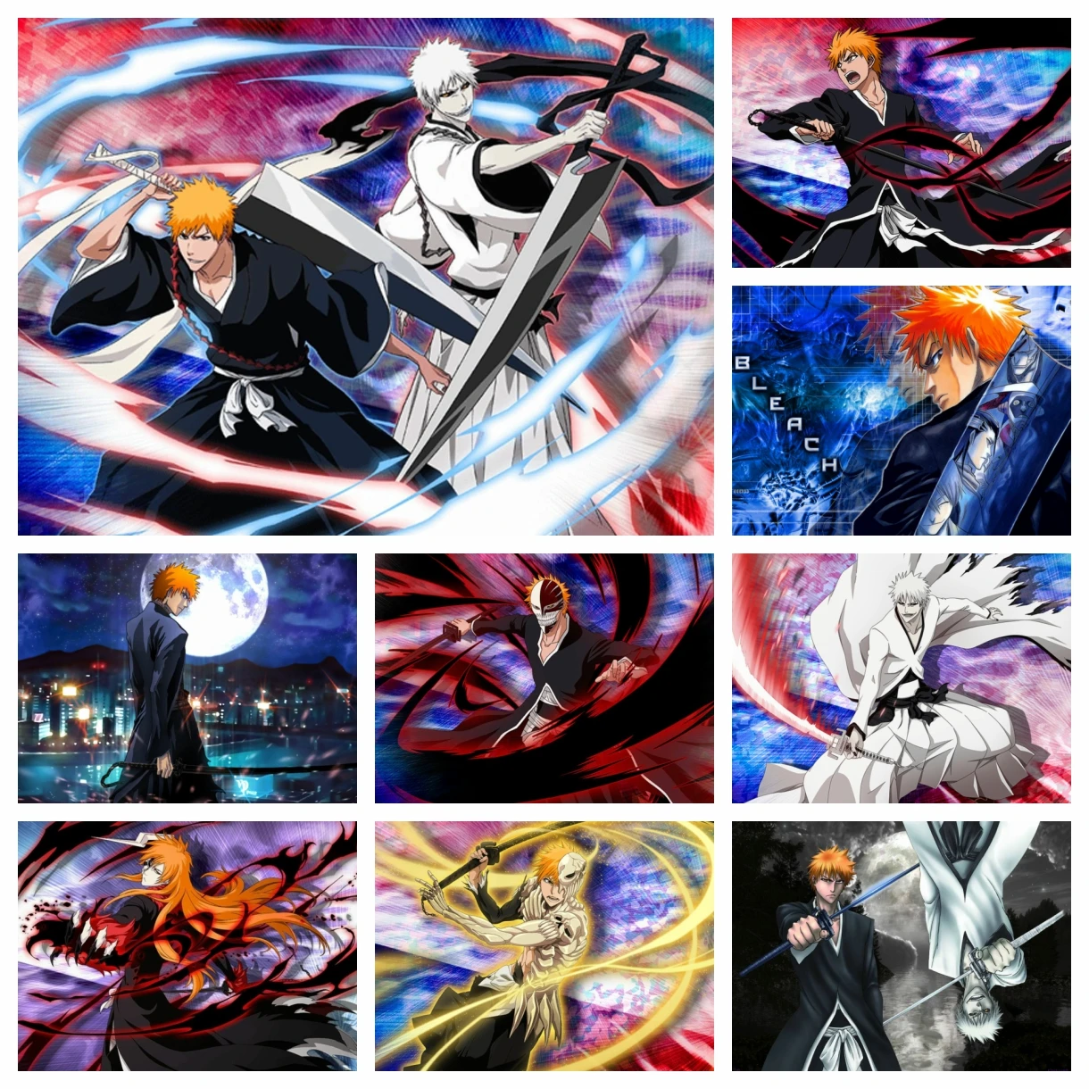 

5d Diy алмазная живопись Вышивка японское аниме отбеливатель Вышивка крестом мозаика картина Kurosaki Ichigo настенное Искусство украшение для дома