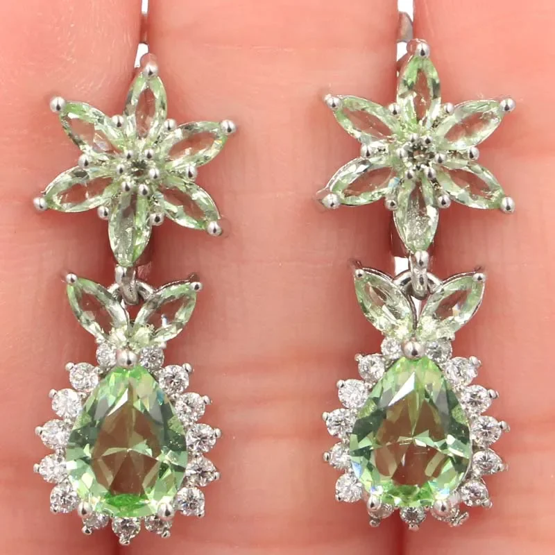 Купите 3 получите 1 бесплатно Серьги из натурального серебра 925 пробы с фиолетовым