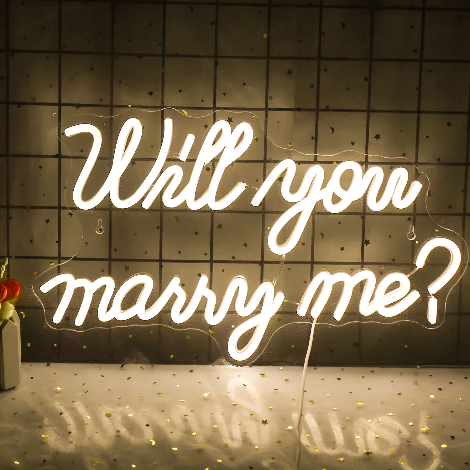 Неоновая вывеска Will You Marry Me ineonlife