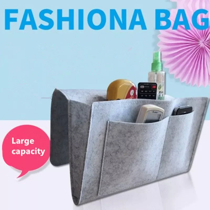 

New Bedside Storage Organizer Hanging Caddy Bed Holder Pockets Bed Pocket Sofa Organizer Pockets Book Felt Bed Holder Pockets