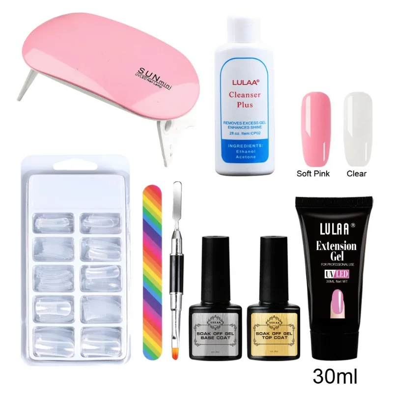 

Cross Border Specialized Crystal Extension Adhesive Set, Bottom Adhesive Sealing Layer, Nail Polish Adhesive, Nail Lamp, Paperle