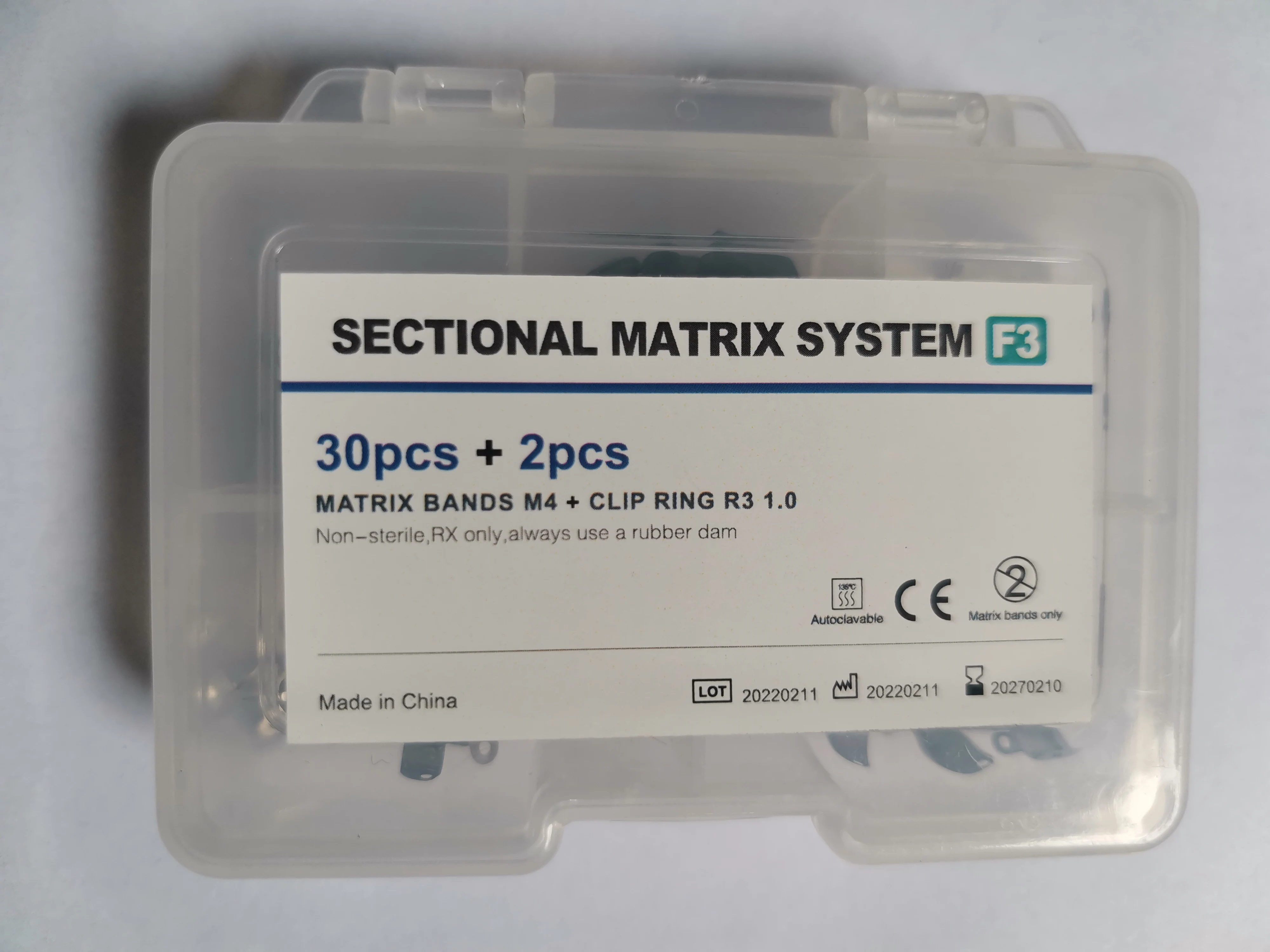 

30 шт., металлические матричные ленты с 2 зажимными кольцами