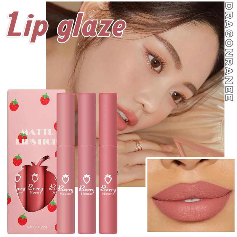 

Набор бархатистой матовой помады, стойкая антипригарная чашка, не выцветает, макияж, косметика, помады для девушек, женщин, матовая губная помада для губ