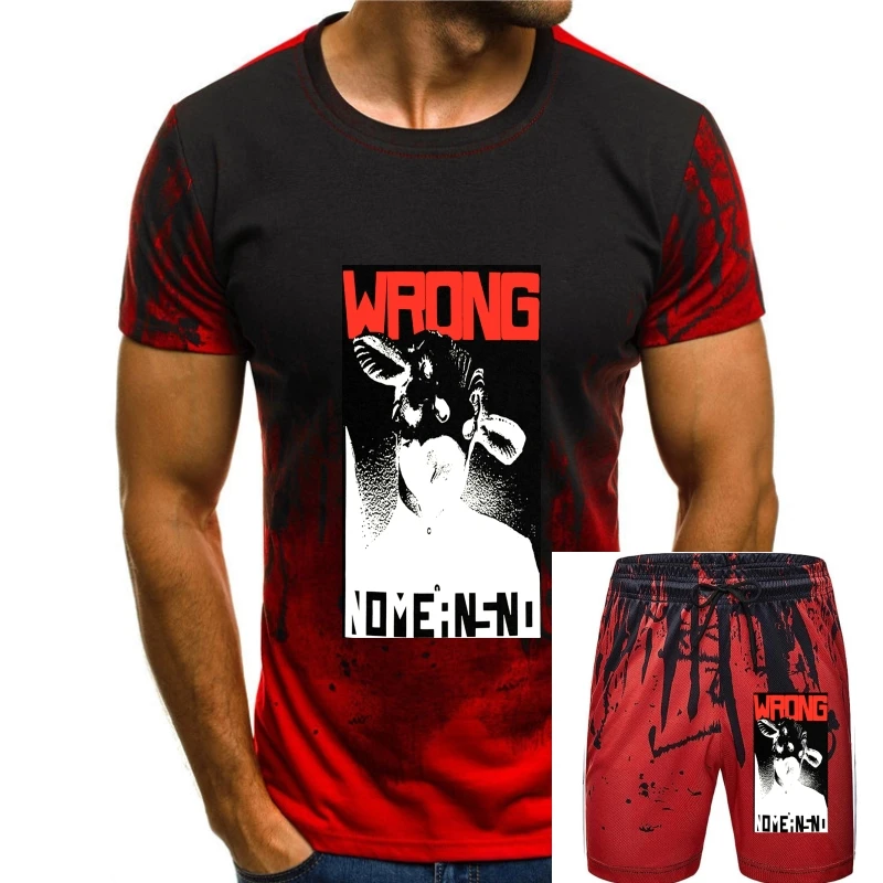 

Nomeansno, Мужская неправильная футболка, маленькие черные топы 190455233723 Harajuku, модная Классическая футболка