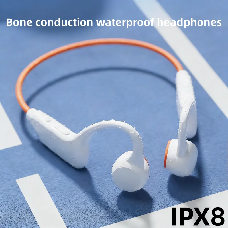 Фото Наушники с костной проводимостью IPX8 водонепроницаемые, MP3 32 ГБ, Bluetooth 5.4, беспроводные наушники с микрофоном для плавания, спорта, фитнеса, новинка 2026 года №2