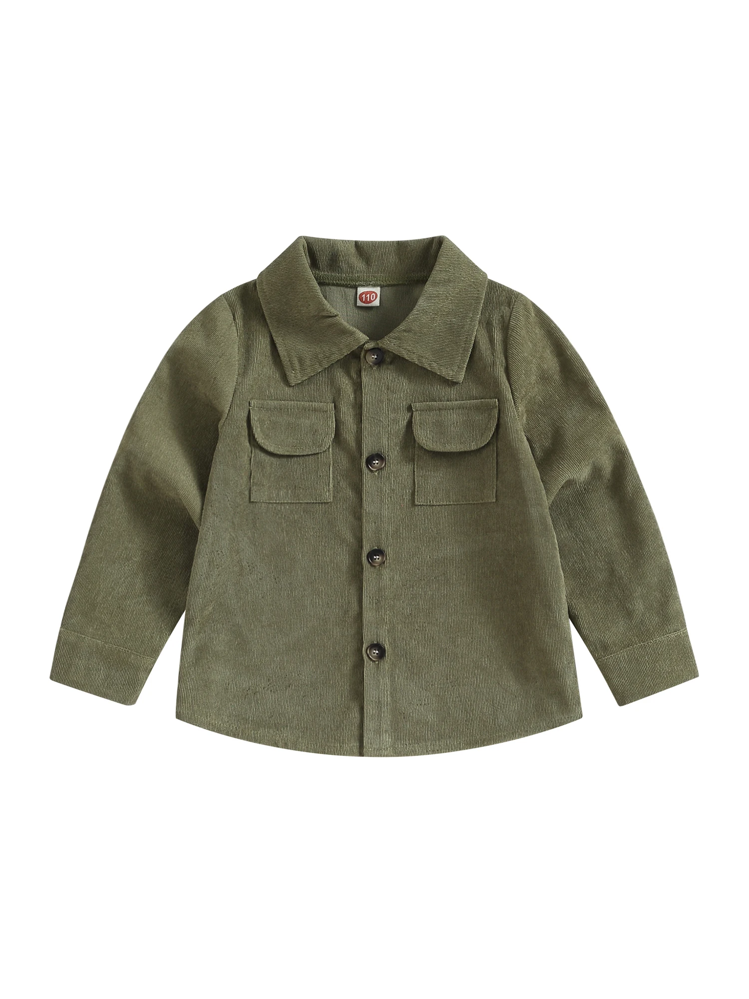 

Kids Plaid Flannel Button Down Shacket Coat with Pocket - Stylish Long Sleeve Jacket for Boys and Girls