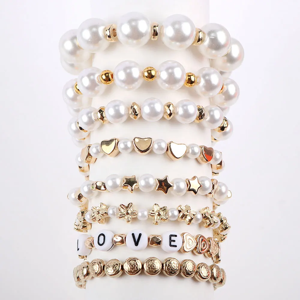 

ABS Pearl Beads For Women Bracelet Necklace Earring Rings DIY CCB Locating Ball Beads Kit For Jewelry Making Beaded Accessories