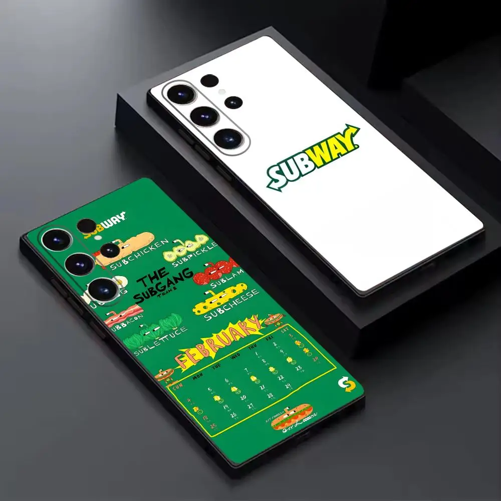 Фото Модный чехол для телефона Subway Cool для Samsung Galaxy S26 S25 S24 S23 S22 S21 Plus Ultra Note20, мягкий, черный. №2