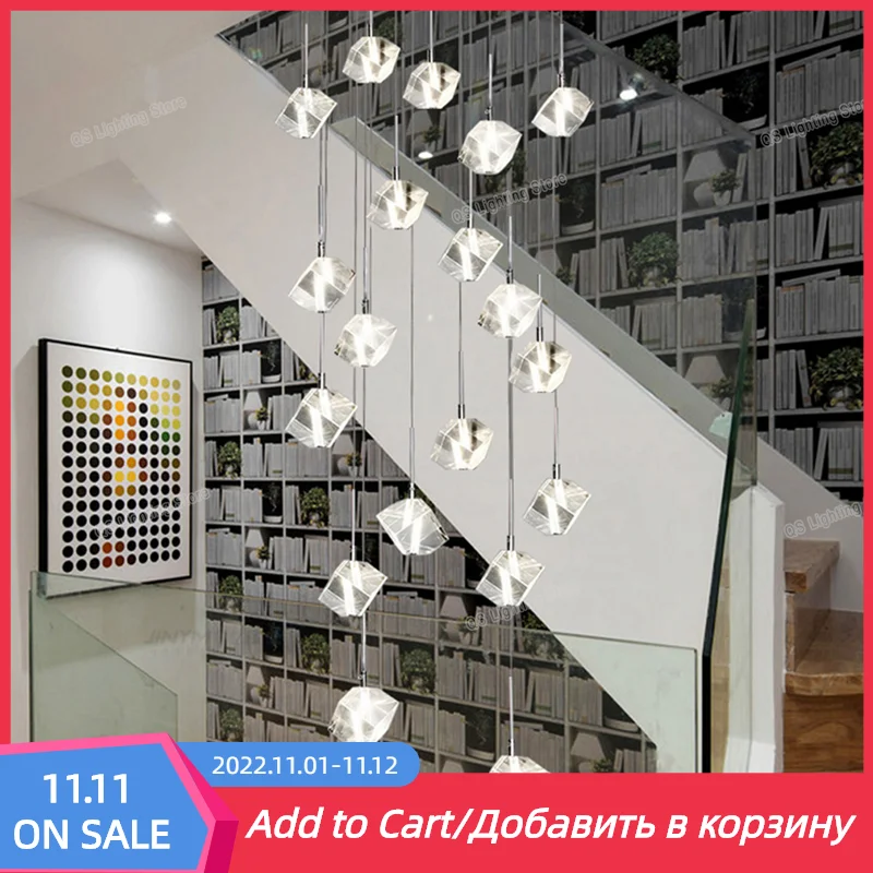 Хрустальная люстра в форме капли дождя Роскошный декор высокий потолок для