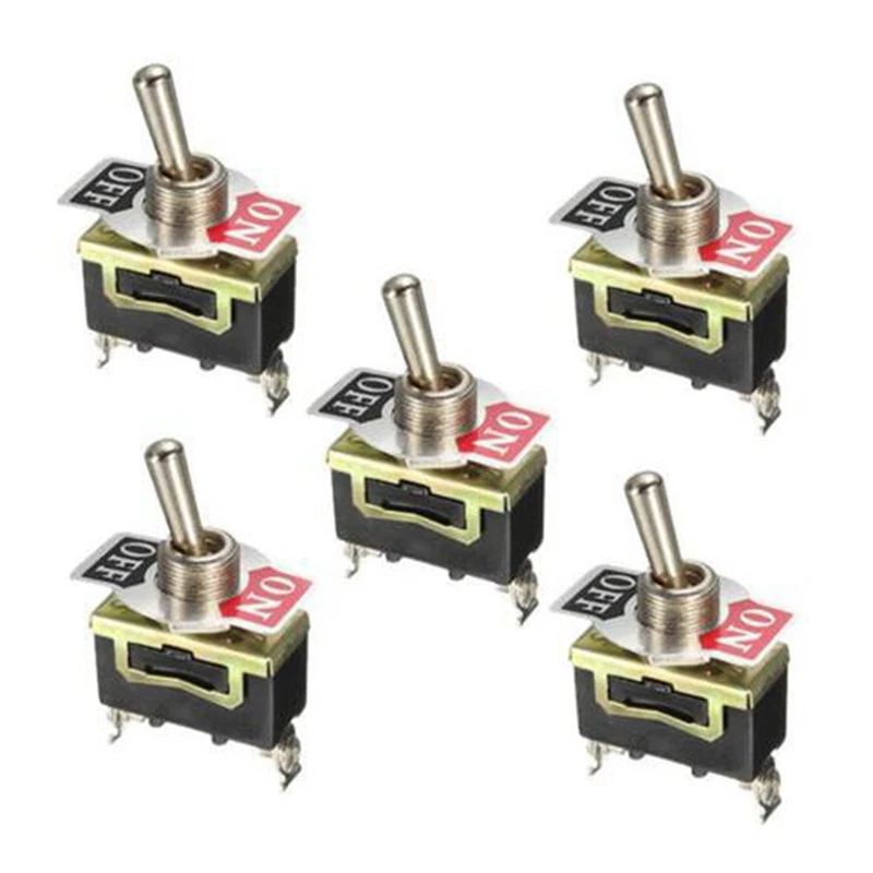 

5Pcs 15A 250V ON/OFF SPST 2Pin Heavy Duty Rocker Switch Car Boat Rocker Toggle Switch With Waterproof Boot