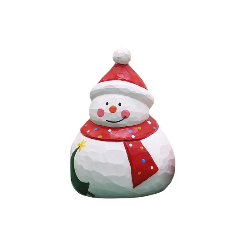 

Mini Snowman Figurines Cute Christmas Statues And Santa Claus Ornaments Mini Dollhouse And Craft Miniatures For Living Room