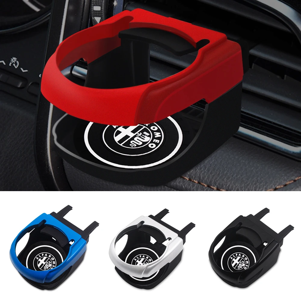 

1PCS Car Air Outlet Drink Cup Holder Accessory With Coaster For Alfa Romeo 159 Giulietta 147 GT Stelvio 156 Giulia Interior Part