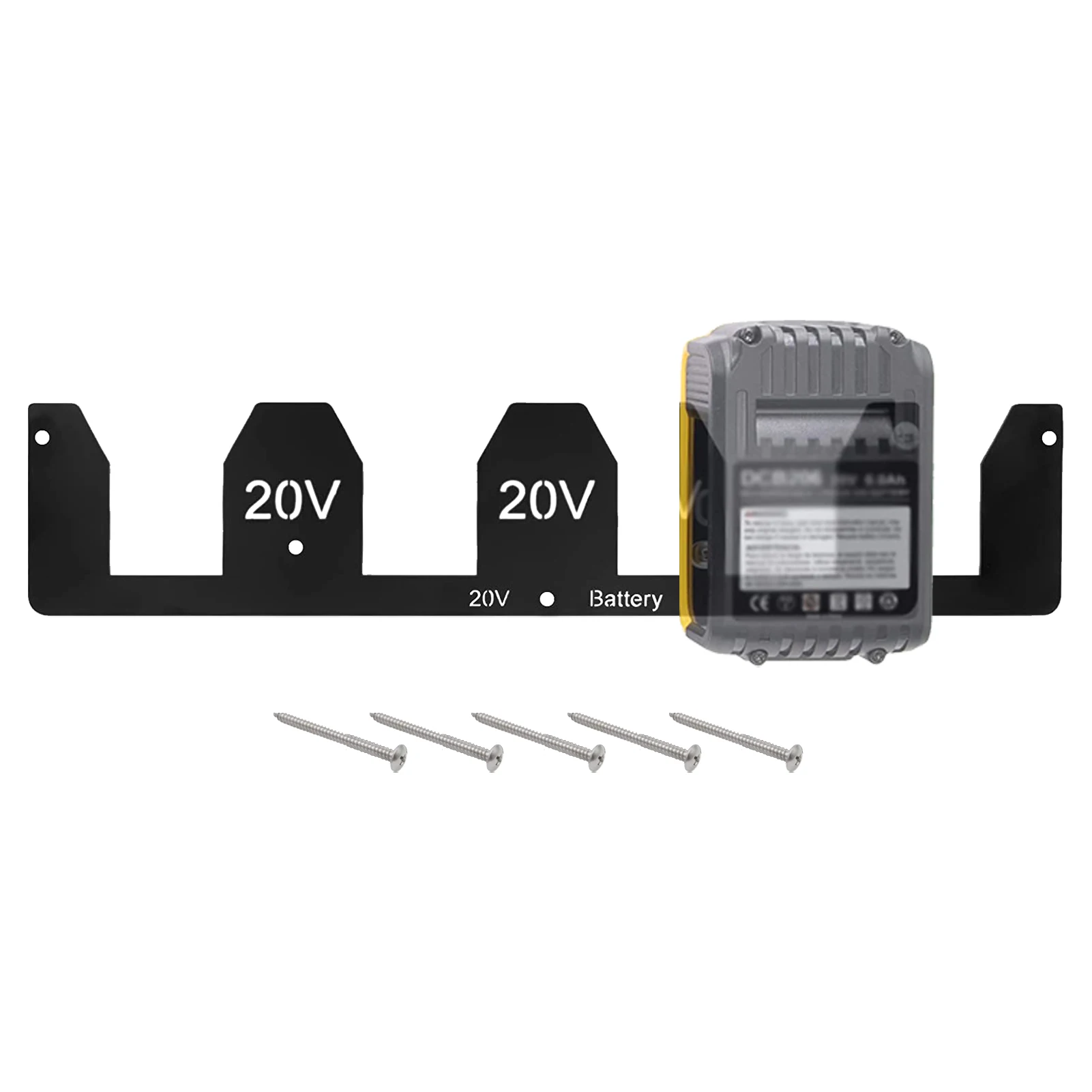 

20v Battery Holder 4-Slot Battery Rack Wall Mount Latching Storage Battery Holder For 20V Batteries Heavy Duty Thickened Battery
