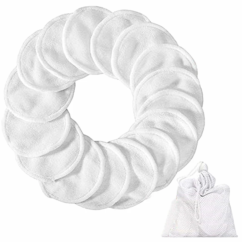 

16 Pieces Of Makeup Remover Pad, Reusable Cotton Pad, Bamboo Fiber Facial Care Pad, Skin Cleansing