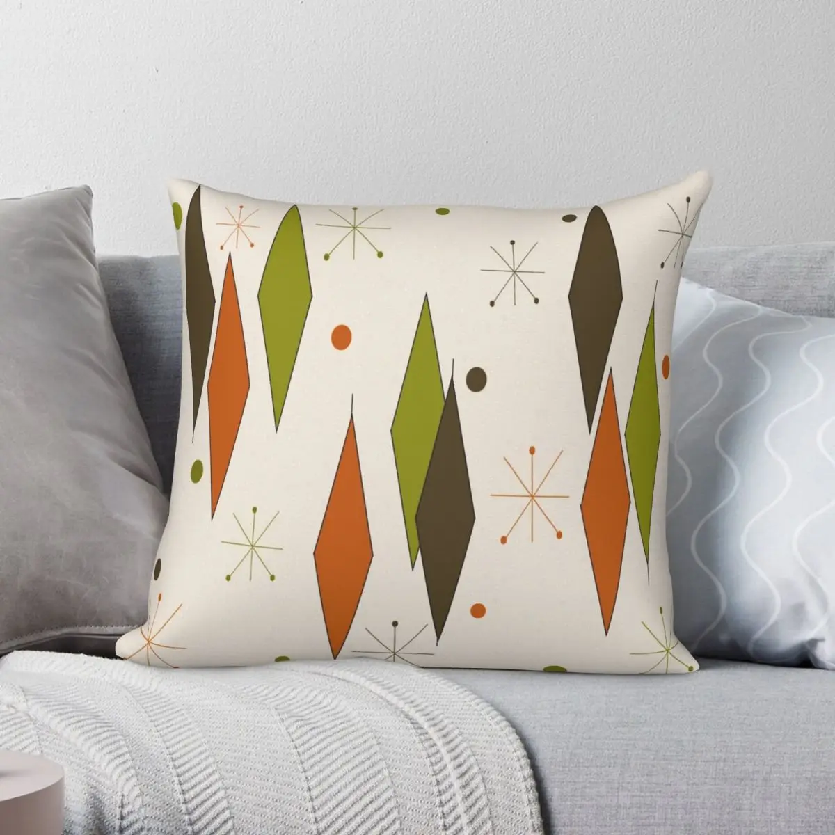 

Квадратный чехол для подушки в винтажном стиле с бриллиантами, полиэстеровый льняной бархатный чехол с принтом на молнии, декоративный чех...