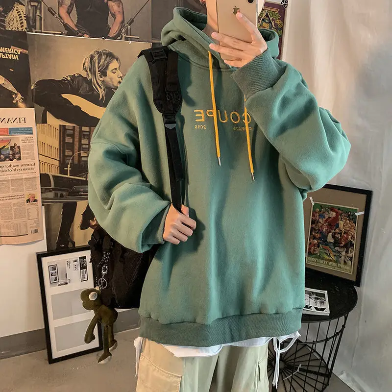

Новинка осенний свитер с капюшоном в гонконгском стиле уличная американская Женская трендовая свободная универсальная Повседневная тонка...