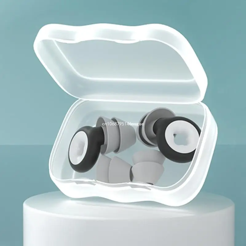 

NEW Silicone Earplug Sleep Noise Ear Plug Canceling Noise Reduction Soundproof- New Dropship
