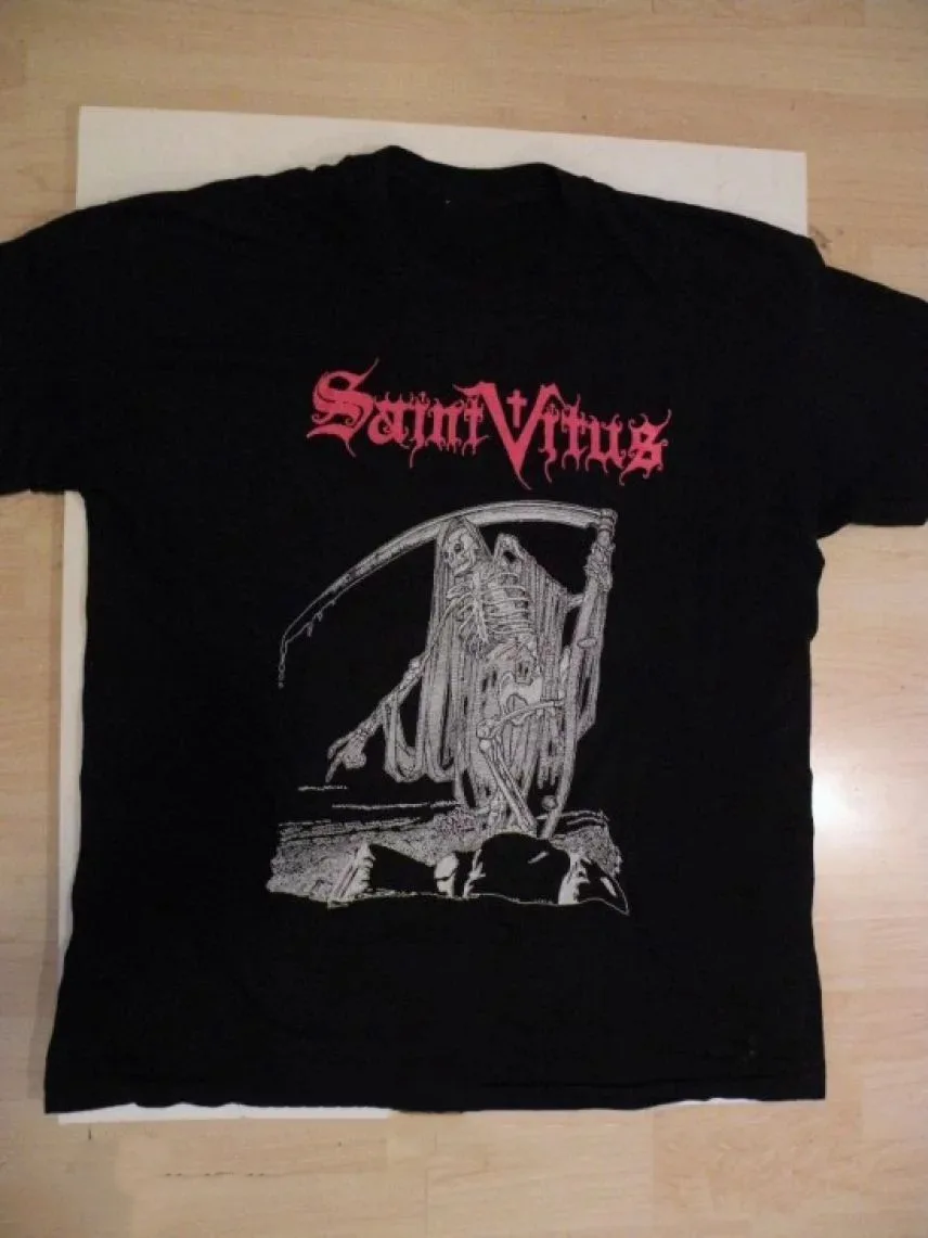 Браслет Saint Vitus подарок для фанатов черная хлопковая футболка фотография