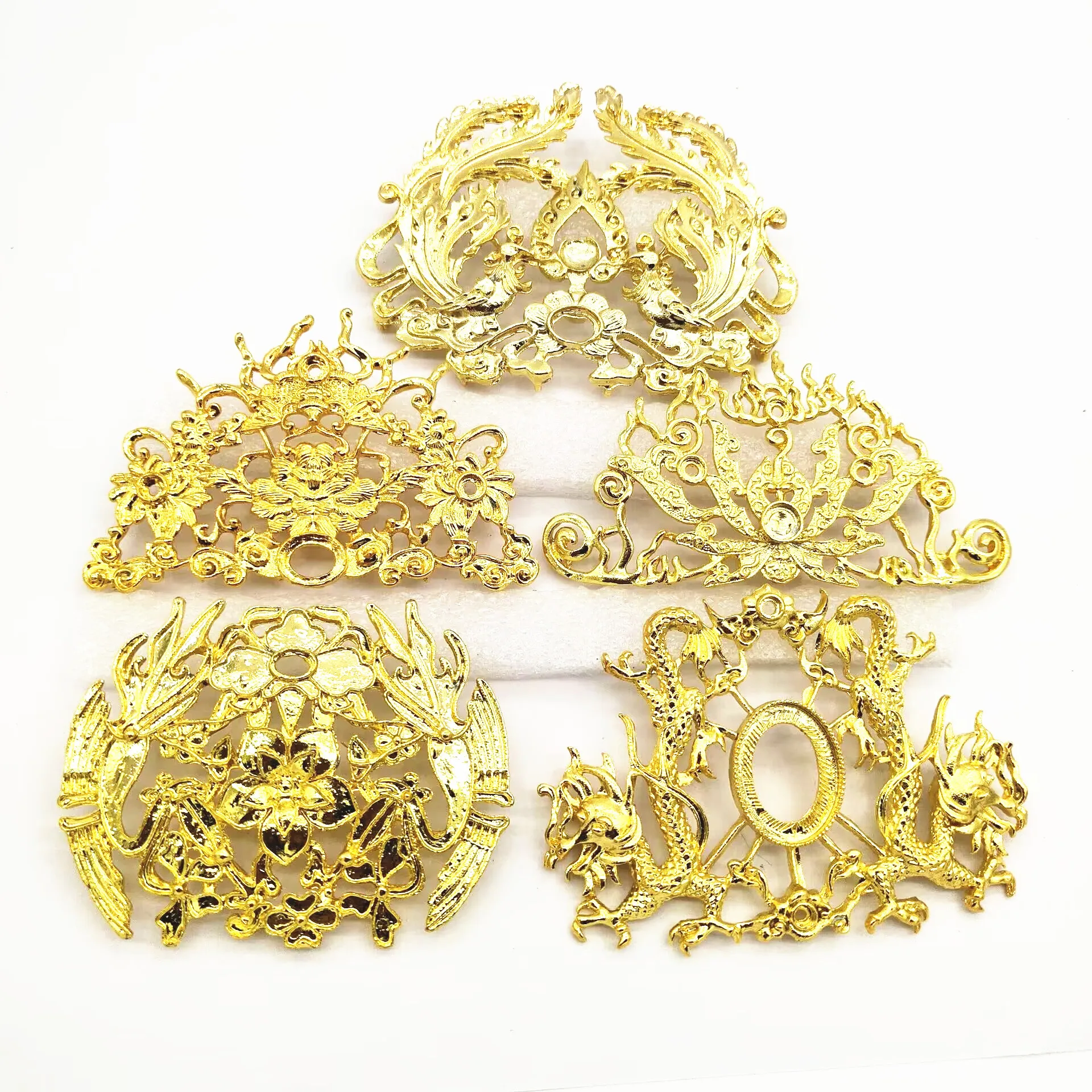 

Mixed Style Metal Alloy Gold Plated Retro Headdress Accessories