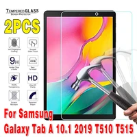 2pcs tempered glass for samsung galaxy tab a 10 1 2019 sm t510 t515 tablet 9h 0 3mm screen protector bubble free protective film