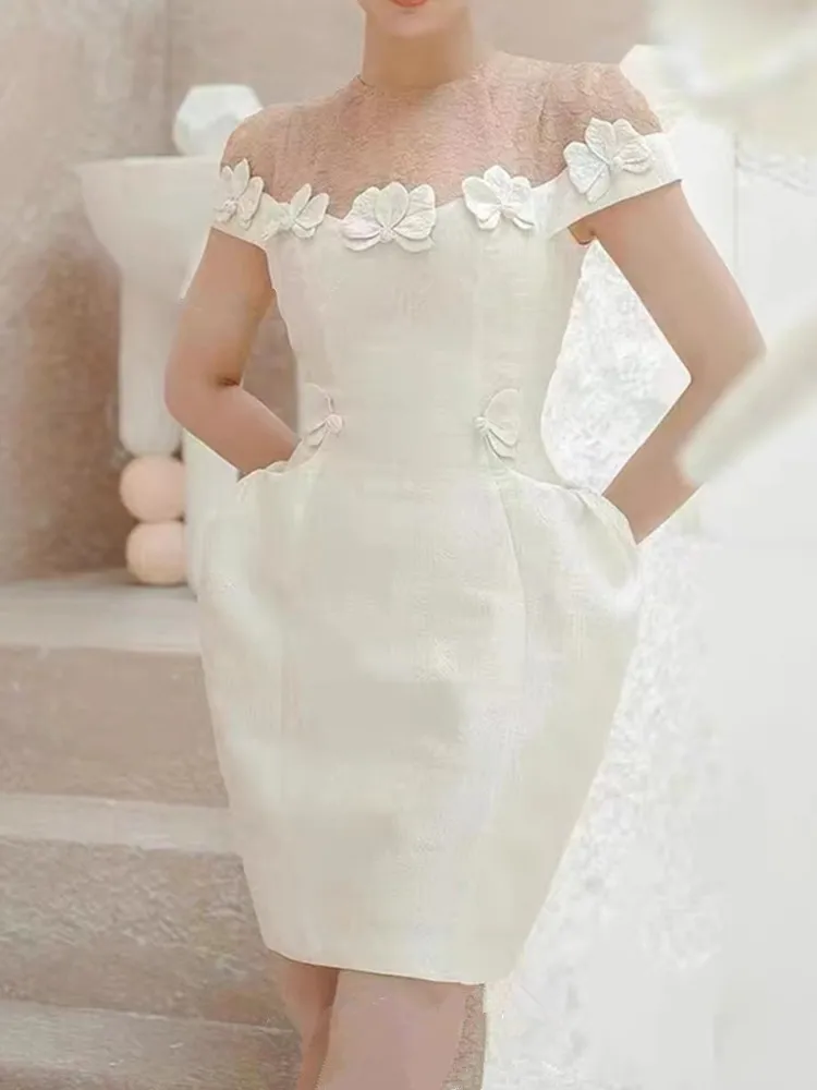 

SMTHMA Новое модное Роскошное дизайнерское подиумное летнее платье для женщин, накидка с бантом и карманом, лоскутные платья, Vestido Da Festa, женска...