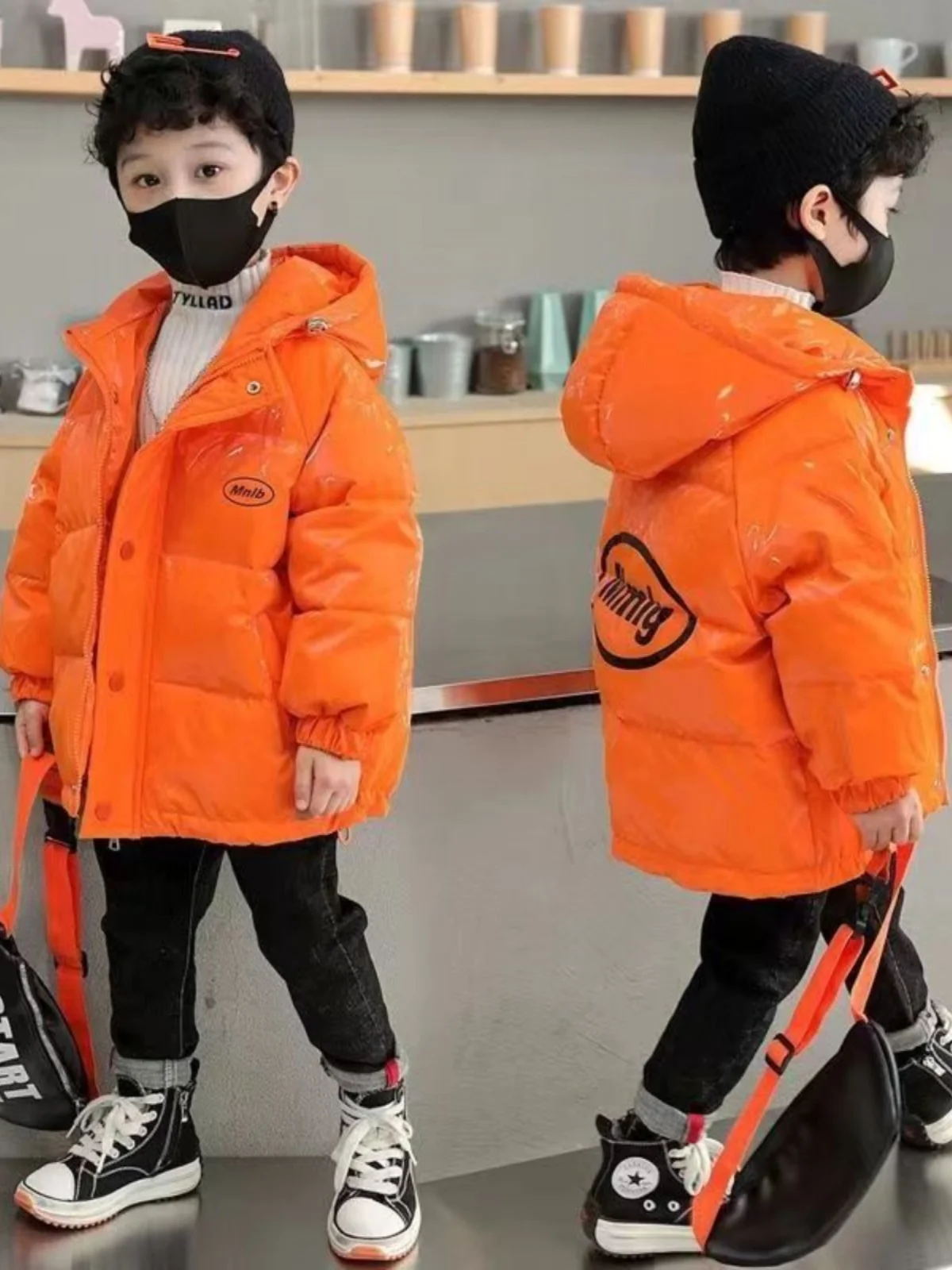 Одноразовое пальто с хлопковой подкладкой для мальчиков верхняя одежда