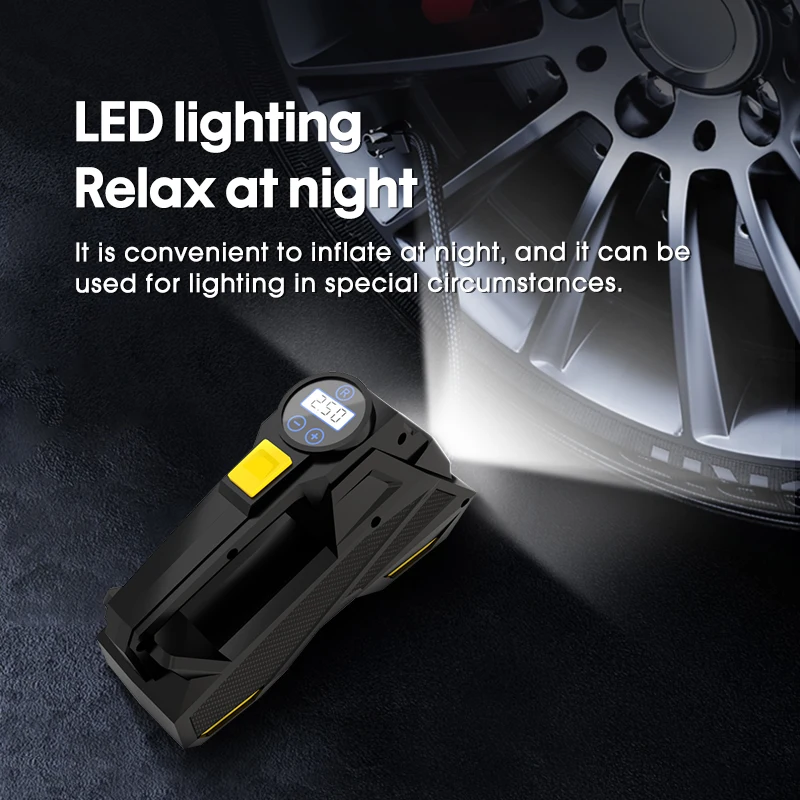 Автомобильный насос для накачки шин портативный воздушный компрессор