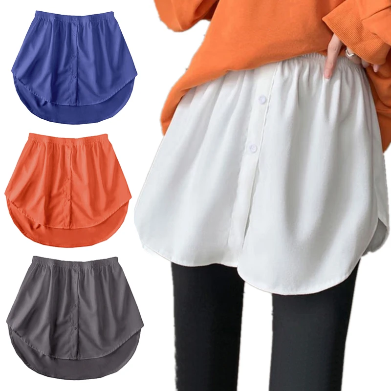 

Detachable Underskirt Women's Fashion Blouse Extender Mini Skirts Faux Top Layering Adjustable False Skirt Tail Hemline Casual