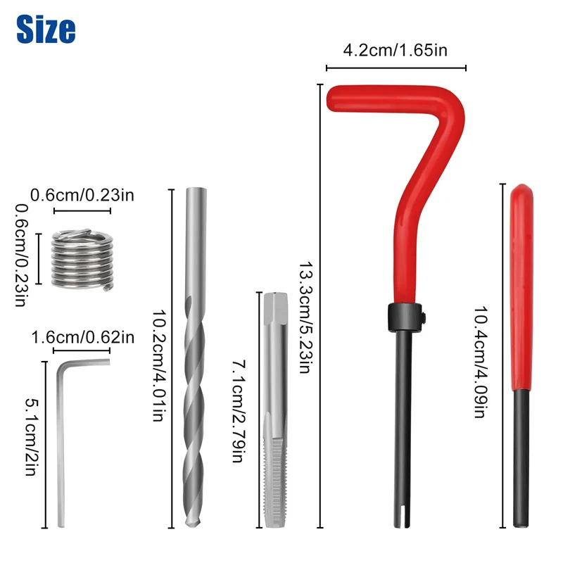 Набор инструментов для ремонта резьбы М6X1 0 мм 30 шт.