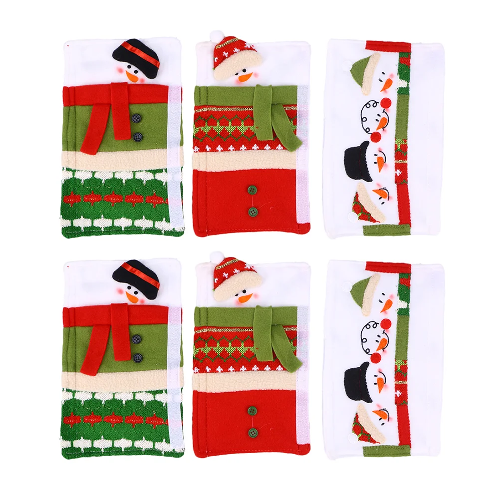

Christmas Refrigerator Decorations Christmas Door Handle Cover Holiday Fridge Decor Christmas Party Decor