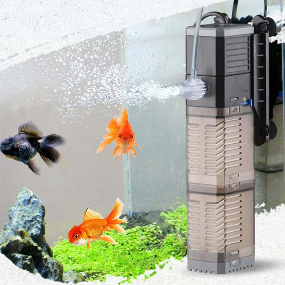 Аквариумный внутренний фильтр-насос Sunsun для аквариума погружной губчатый фильтр
