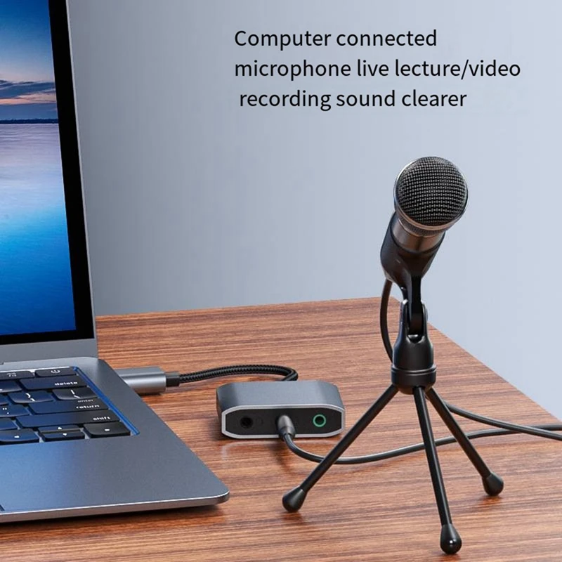 Новая внешняя USB звуковая карта 3-в-1 аудиоразъем кабель-адаптер 3 5 мм HIFI звук для