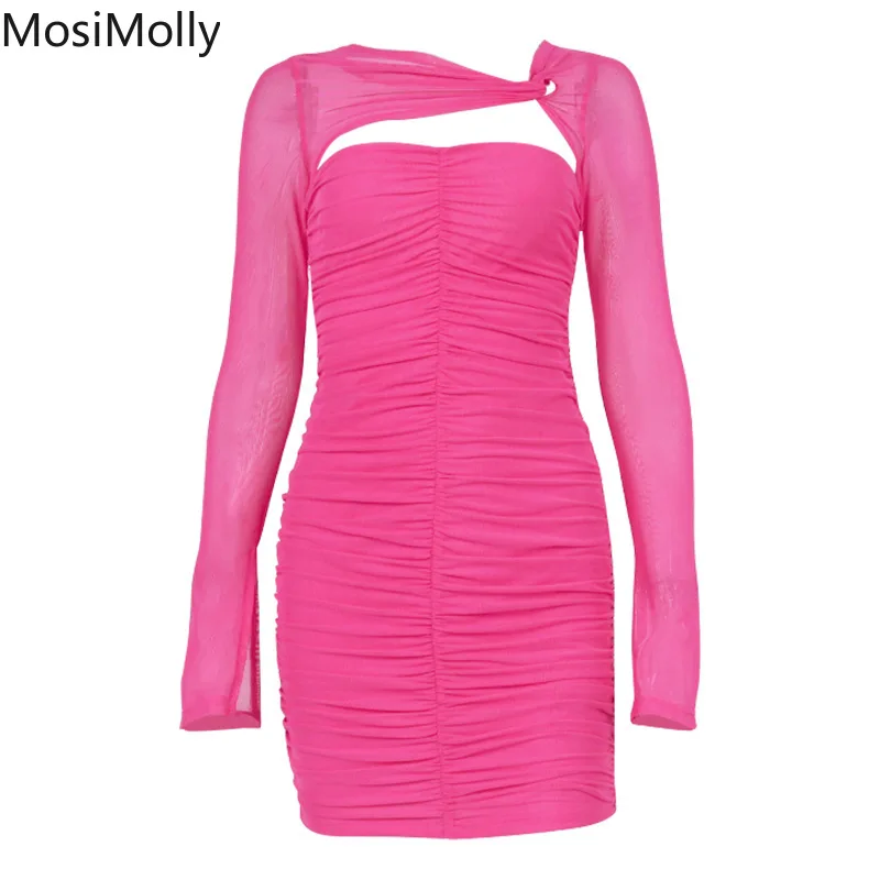 Платье на День святого Валентина Красное Облегающее мини-платье соблазнительное