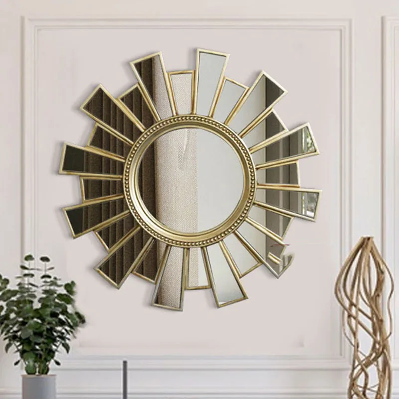 

Vanity Decorative Wall Mirror Modern Glass Aesthetic Irregular Cosmetic Mirror Bathroom Luxury Deco Salon Wall Decoration