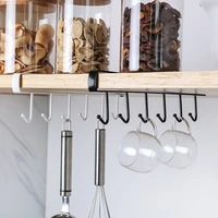 wrought iron kitchen seamless nail free hook cabinet storage rack multifunctional wardrobe hook arrangement rack
