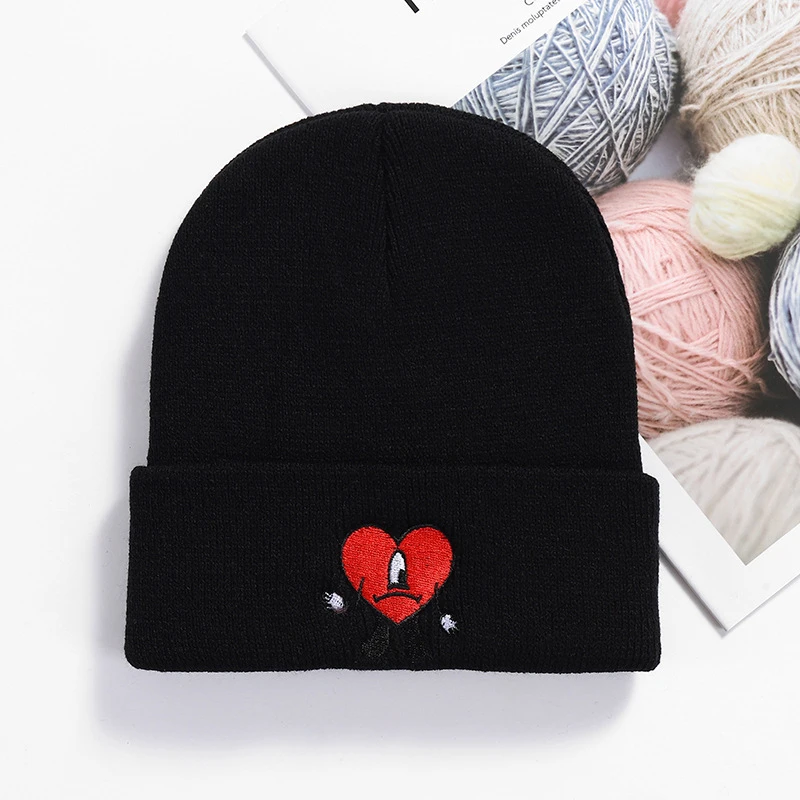 

Bad Bunny Beanie Hat for Women Men Winter Warm Knitted Rabbit Ski Bonnet Skullies Unisex Outdoor Cotton Embroidery Baseball Cap