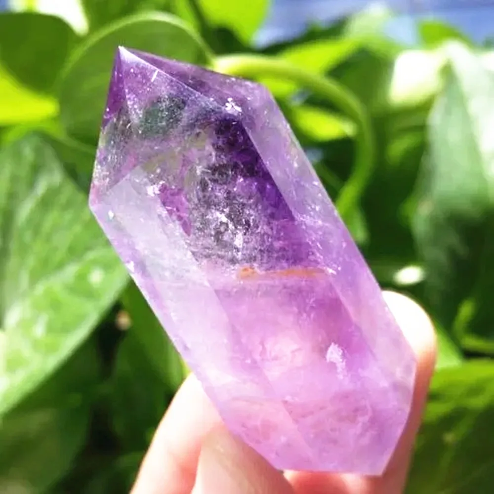 120 г 2 шт. натуральный аметист кварц кристалл палочка точечное Исцеление