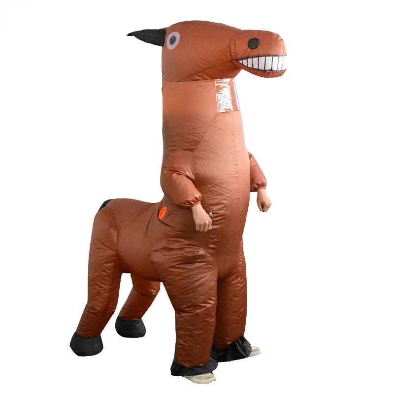 Inflatable Horse Costumes Funny Dolls Halloween Party Performance Carnival Inflatable Costumes for Adult Woman Man