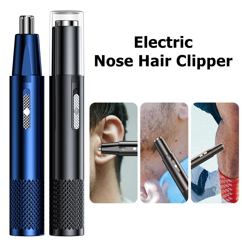 

Портативный электрический триммер для волос в ушах и носу моющийся триммер для носа головка + бритва головка для удаления волос инструмент для бритья для мужчин и женщин