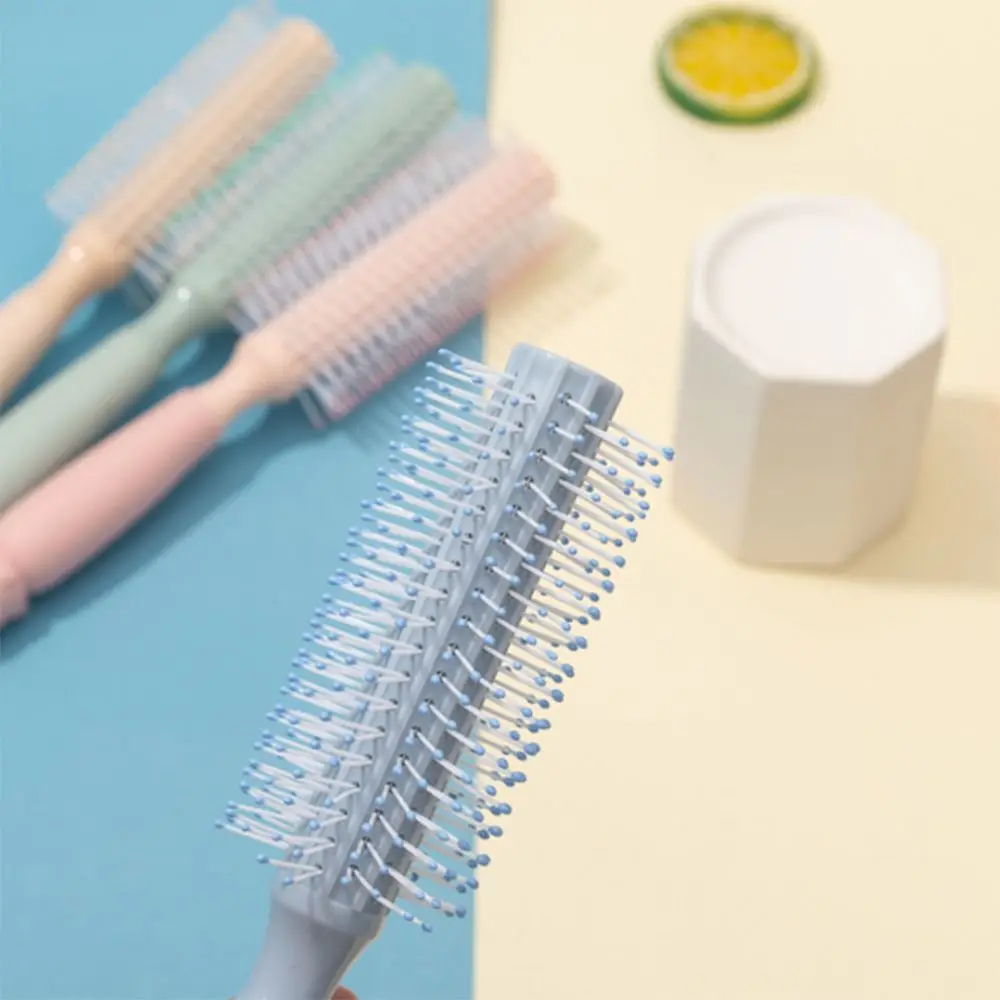 Пушистая милая расческа для завивки антистатическая пластиковая с подушкой