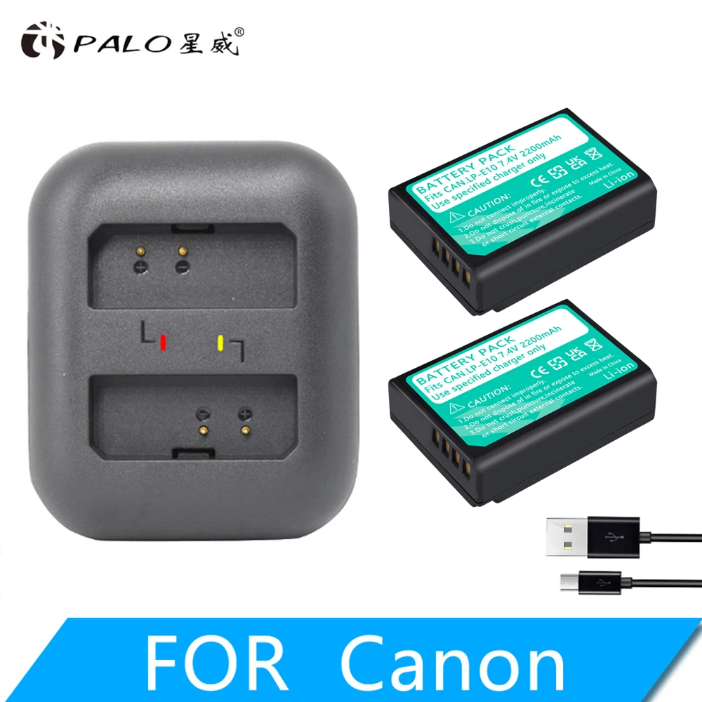 

PALO LP-E10 LP E10 LPE10 Battery For Canon EOS Rebel T3 T5 T6 1100D 1200D 1300D Kiss X50 X70 LP-E10 Digital camera batteries