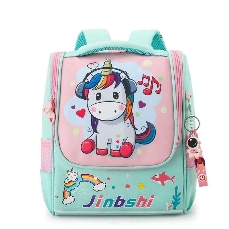High-capacity Children Rainbow Unicorn Cartoon Kindergarten Backpacks New Cute Girl Rabbit Boy Dinosaur Schoolbags Waterproof