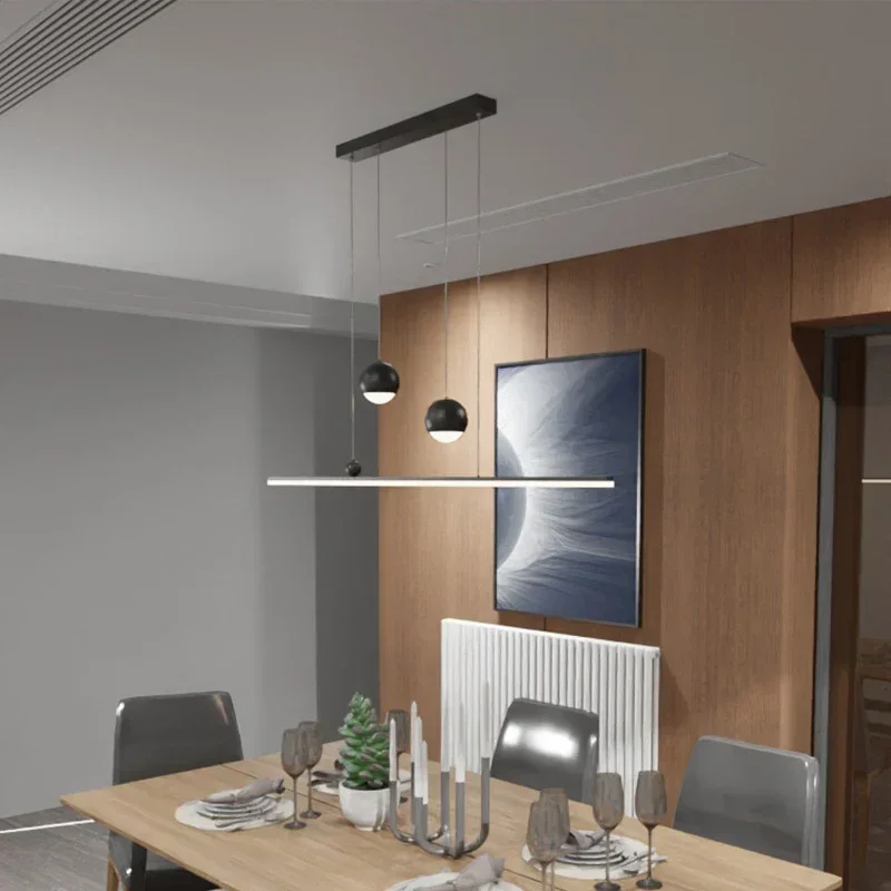 Нордический минималистичный светодиодный длинный светильник современный