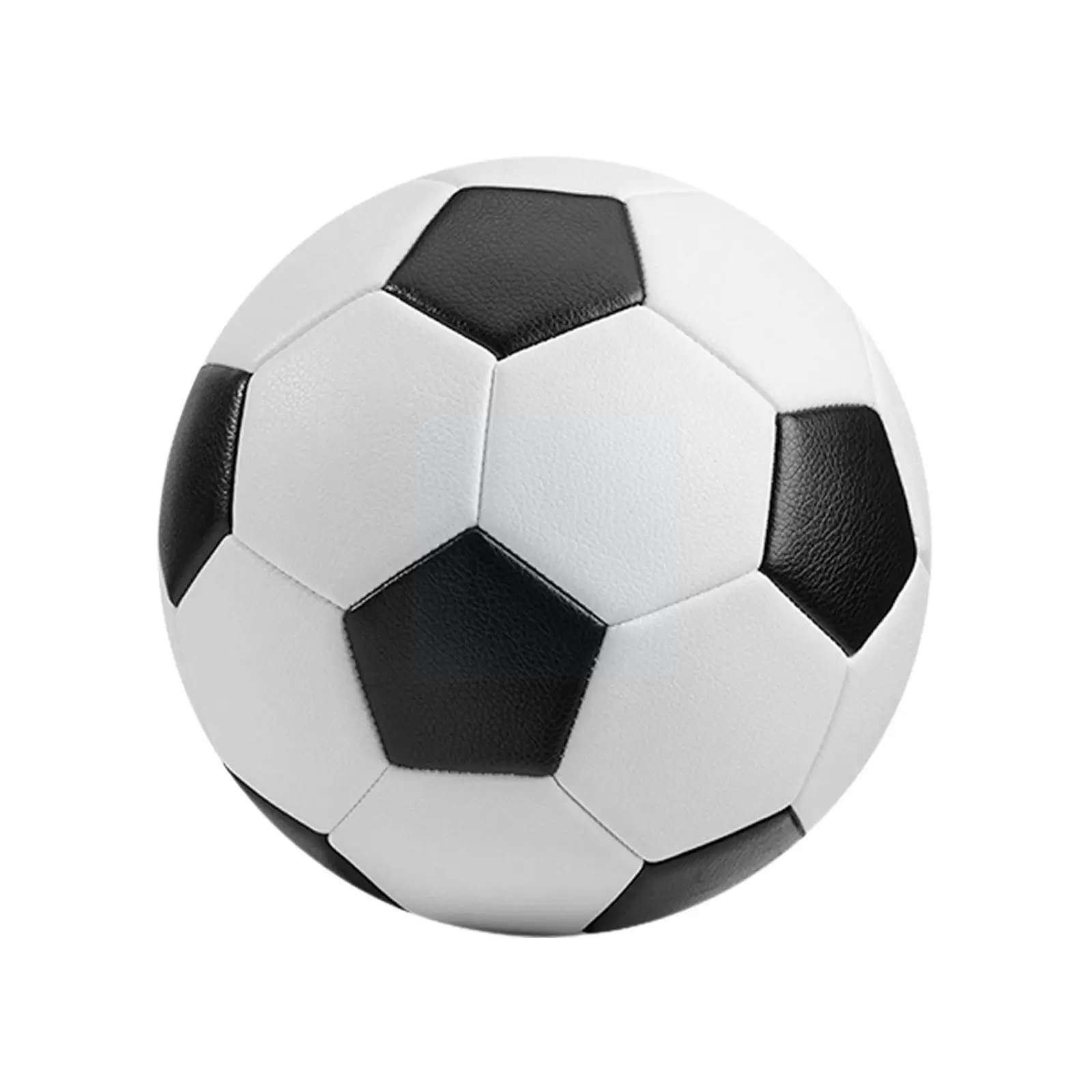 

21cm Classic Soccer Ball Soft Pvc Leather No.5 Black Standard White Ball Size Football Training Soccer Q9a4