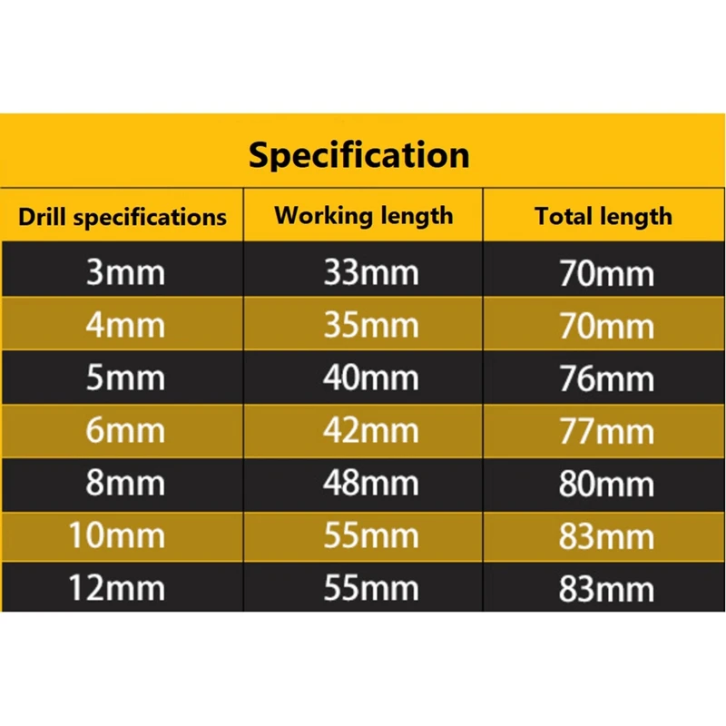 Promotion! 7 Piece Efficient Universal Tool Multifunctional Cross Triple-Cornered Drill Bit Carbide Tip Spear Head(3-12 Mm) |