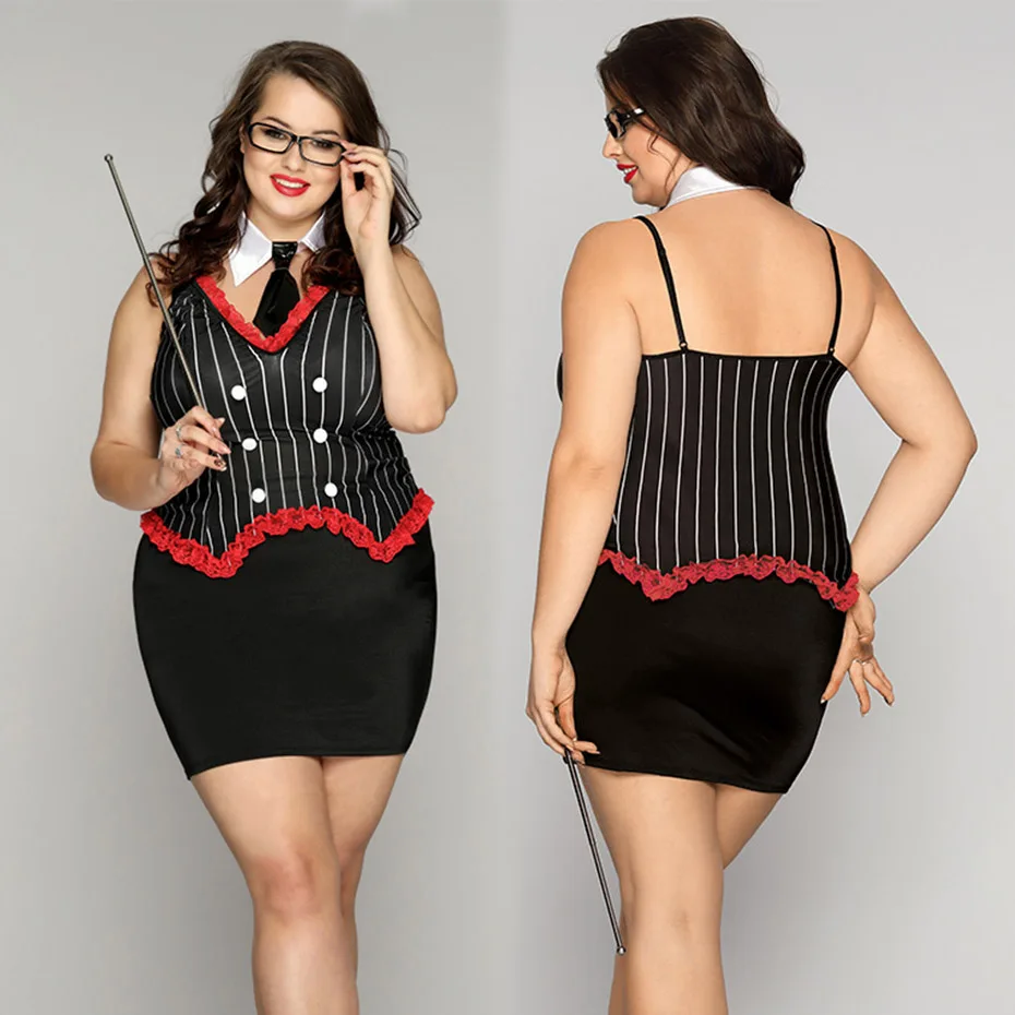 

JSY Large Size Erotic Dress Uniform Temptation Teacher Costume Cosplay European and American Sexy Lingerie Set Women's Underwear