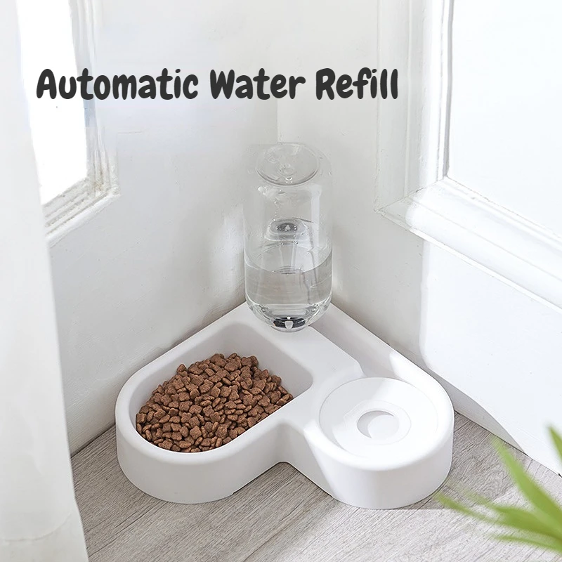 Automatic Pets Supplies Feeder Food Water Dispenser Detachable Cats Dogs Feeding Bowls Pet Drinking Fountain Cat Food Storage