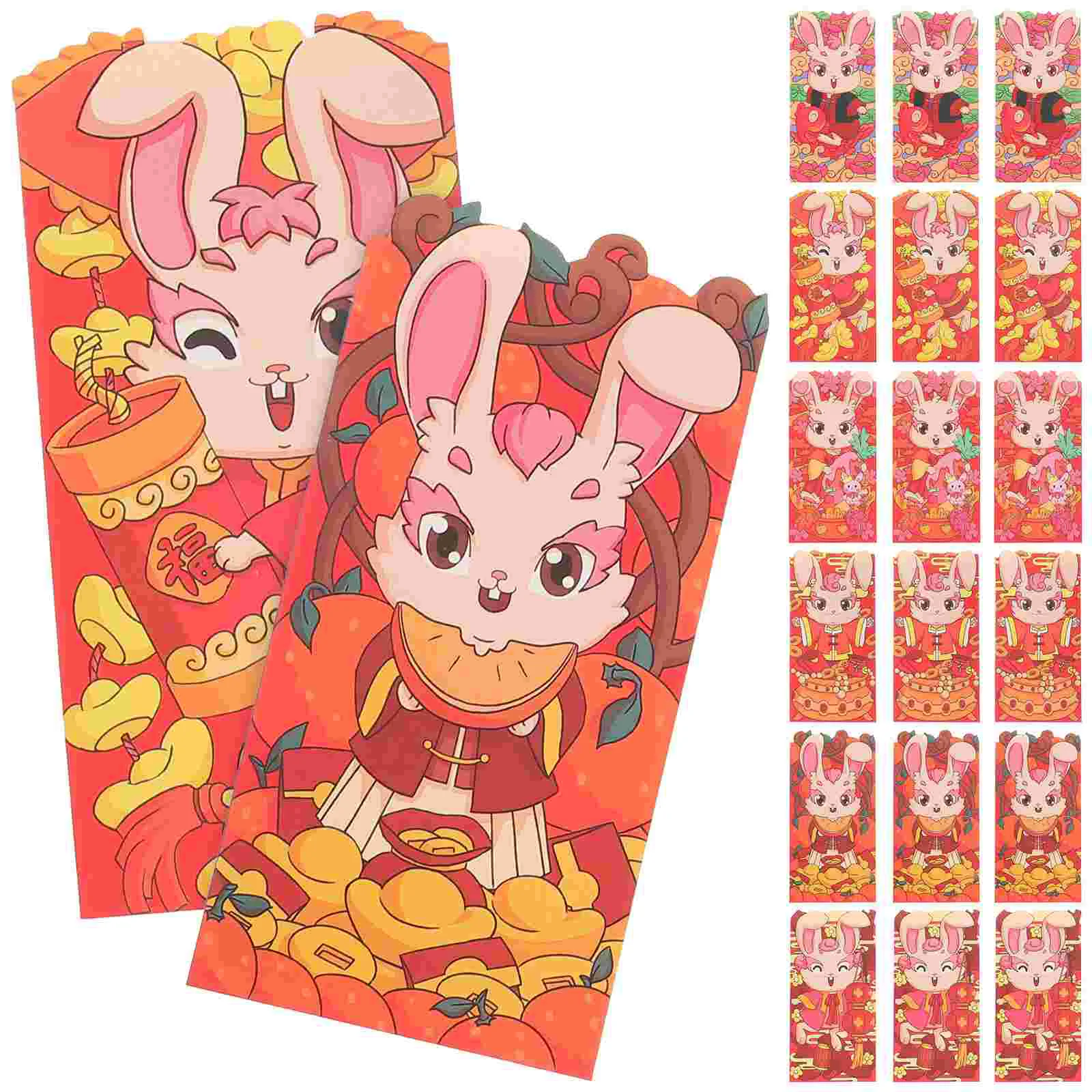

Red Envelopes Year Packet Chinese New Money Envelope Gift Packets Rabbit Bag Hong Festival Spring Birthday Kids Bao Hongbao Cute